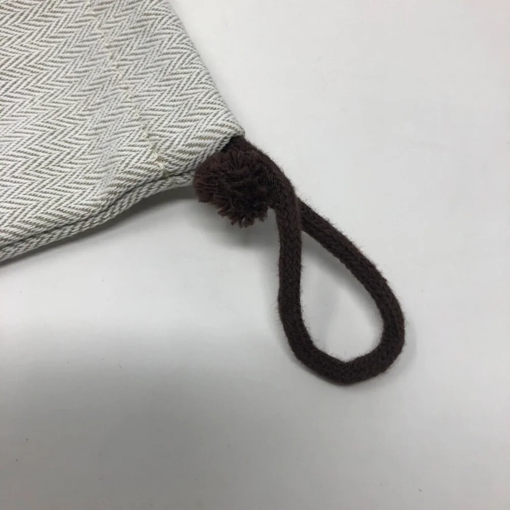 Authentic Hermes Dust Bag Fabric Storage Travel Logo Shoe Belt Purse‎ 15.5x6.5